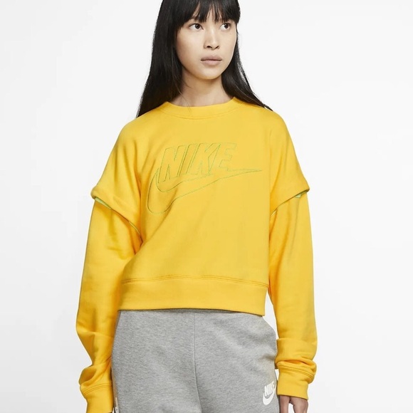 Nike Women's Vibrant Yellow Hoodie - Picture 1 of 6